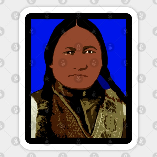 sitting bull Sticker by oryan80